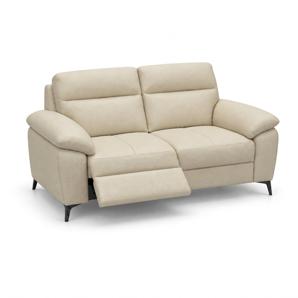 Nicoletti Vivaldi 2 Seater Recliner Sofa On Legs - 2 Seater Double Power Recliner on Legs CK Botero - Power Recliner with USB-C 2 Seater Sofas Sterling Home 2 Botero 2156 Crema