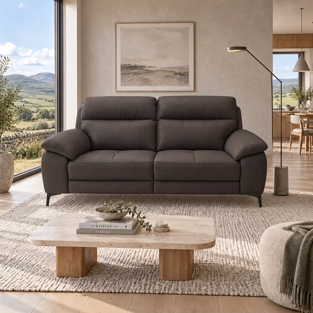Nicoletti Vivaldi 3 Seater Sofa On Legs  - 3 Seater Sofa on Legs CK Botero — Botero 2157 Testa Di Moro, gallery image 1