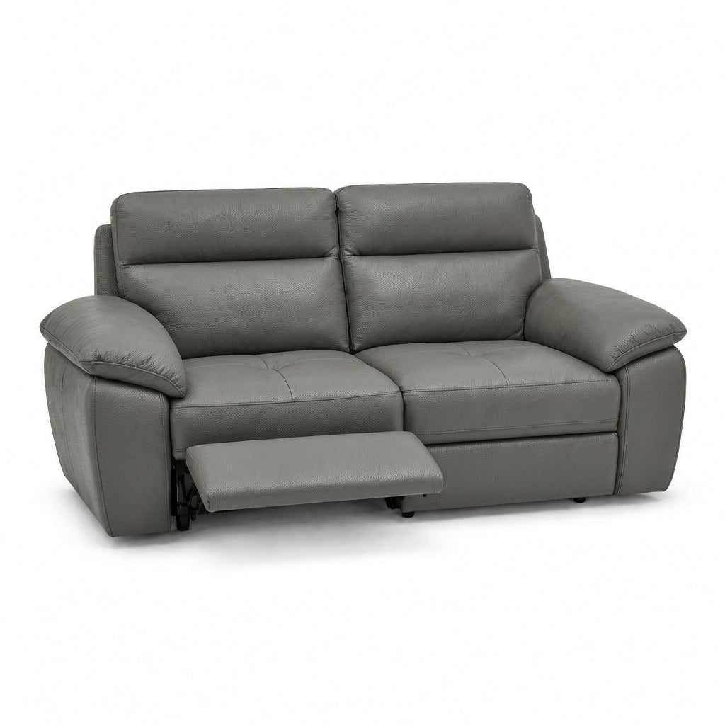 Nicoletti Vivaldi 3 Seater Recliner Sofa    - 3 Seater Double Power Recliner CK Botero - Power Recliner with USB-C — Botero 2162 Grigio, gallery image 1