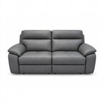 Nicoletti Vivaldi 3 Seater Recliner Sofa - 3 Seater Double Power Recliner CK Botero - Power Recliner with USB-C 3 Seater Sofas Sterling Home 6 Botero 2162 Grigio