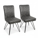 Bourton Pair of Grey Dining Chairs - Dining Chair - Pair Grey