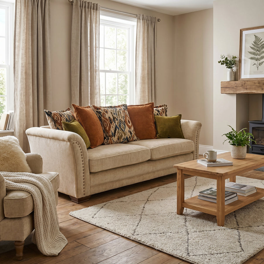 Burton 4 Seater Sofa - Grand Sofa Grade D 4 Seater Sofas Sterling Home 2