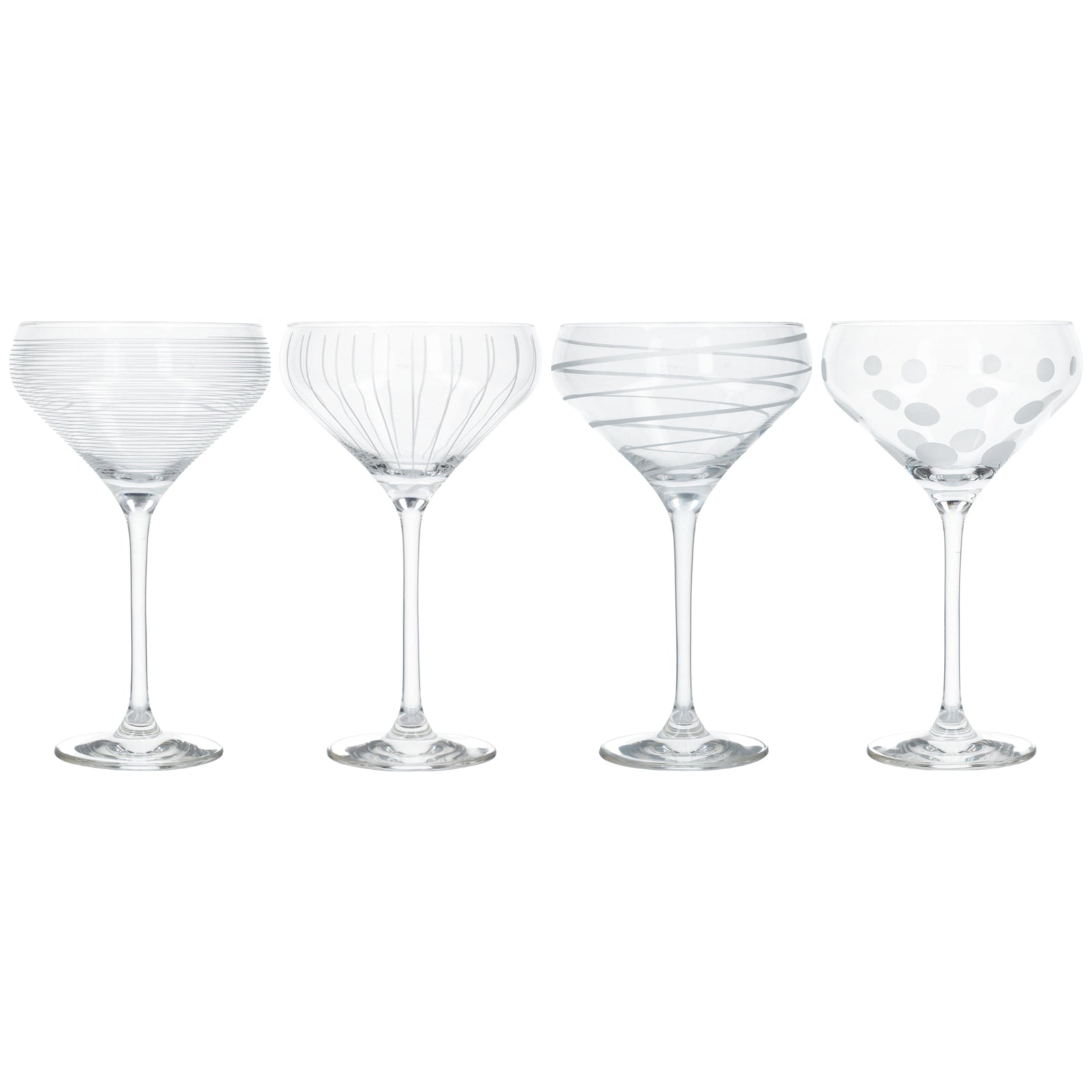 Mikasa Cheers Set Of 4 Champagne Saucers - DISC Mikasa Cheers Champagne Saucers Set 4 Sterling Home 3