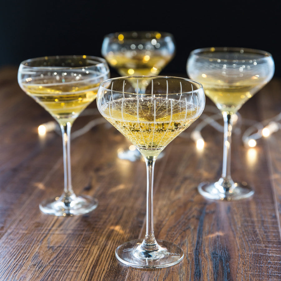 Mikasa Cheers Set Of 4 Champagne Saucers - DISC Mikasa Cheers Champagne Saucers Set 4 Sterling Home 2