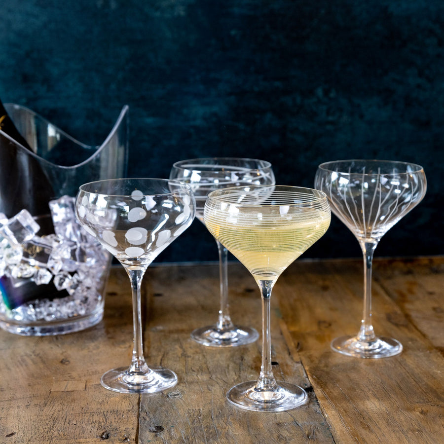 Mikasa Cheers Set Of 4 Champagne Saucers - DISC Mikasa Cheers Champagne Saucers Set 4 Sterling Home 1