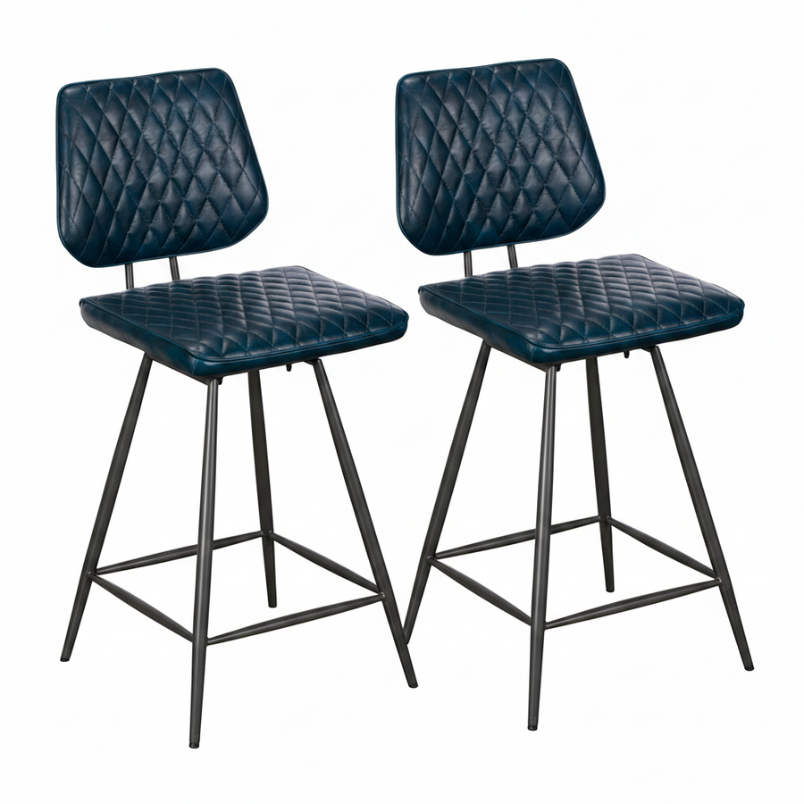 Starley Dark Blue Bar Stool - Bar Stool Dark Blue Sterling Home 1