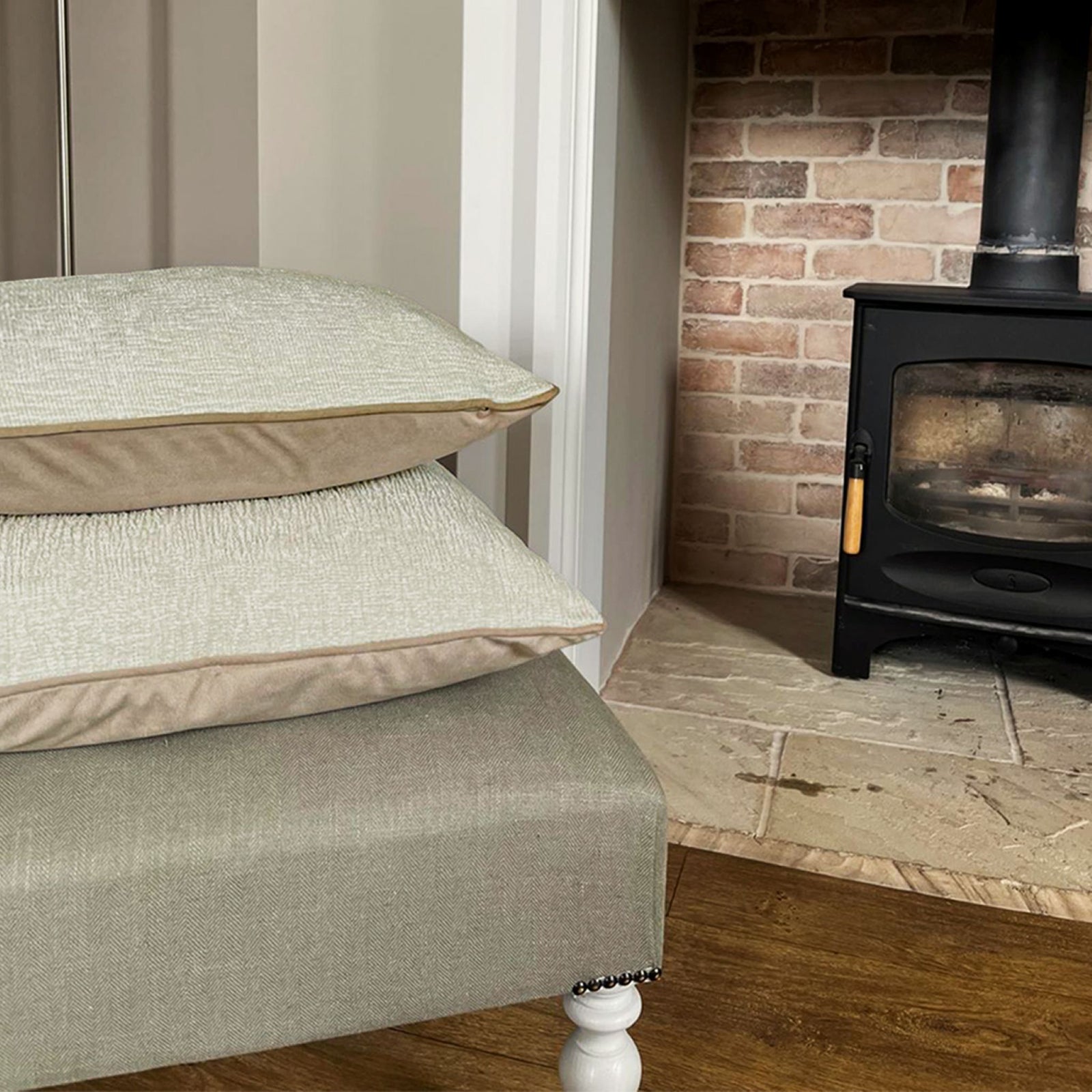 Belgravia Wave Chenille Cushion Cream - Wave Chenille Cushion Cream 50X30CM Sterling Home 2