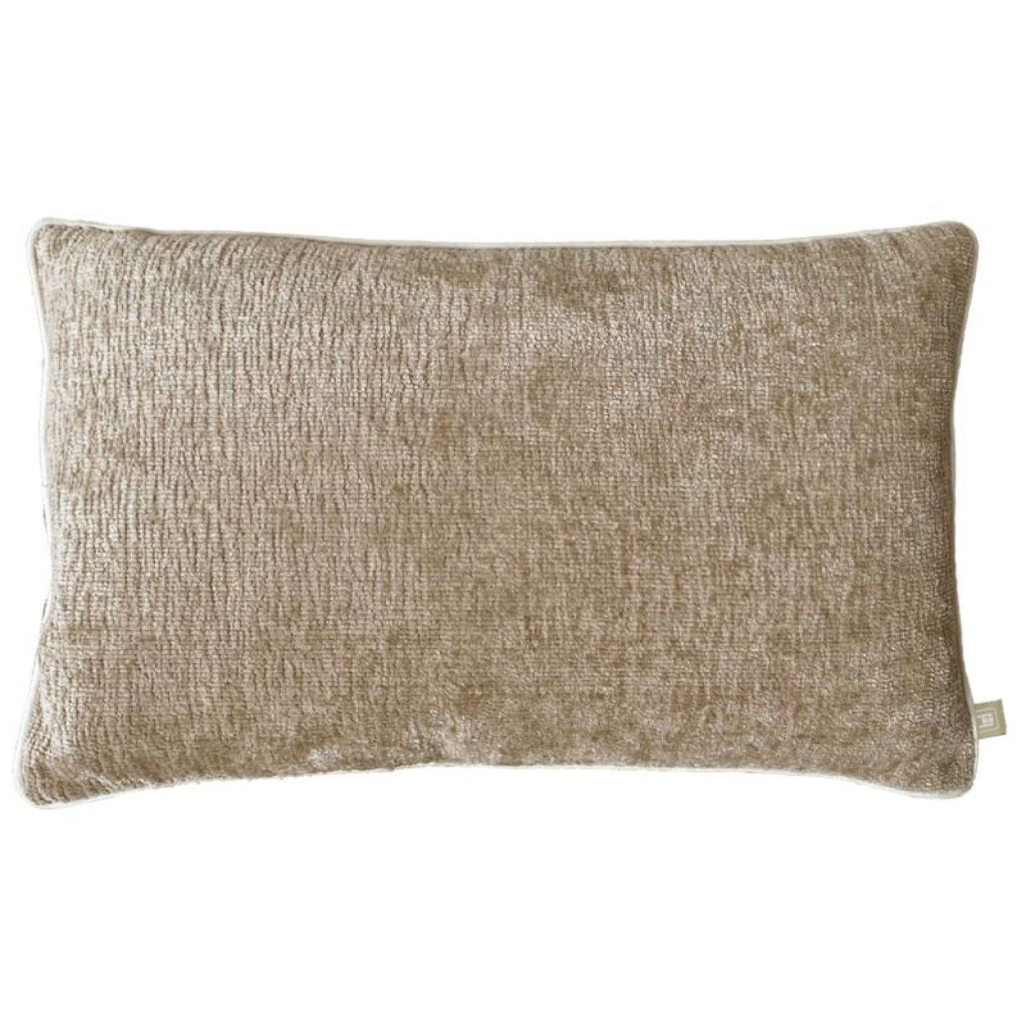 Belgravia Wave Chenille Cushion Beige - Wave Chenille Cushion Beige 50X30CM Sterling Home 1