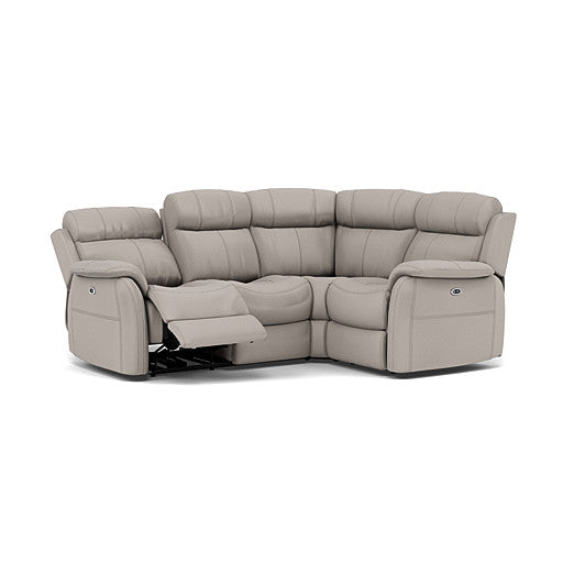 Cava Small Corner Recliner Sofa - Combination 5 2 Corner 1 with 2 Power Recliners Fabric - Right Hand Facing - Power Recliner with USB