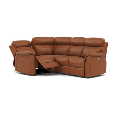 Cava Small Corner Recliner Sofa - Combination 4 1 Corner 2 with 2 Power Recliners Cat 20S - Left Hand Facing - Power Recliner with USB Corner Sofas Sterling Home 6 BXS-334E PECAN BROWN