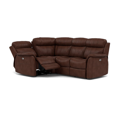 Cava Small Corner Recliner Sofa - Combination 4 1 Corner 2 with 2 Power Recliners Cat 20S - Left Hand Facing - Power Recliner with USB Corner Sofas Sterling Home 11 TOS-195E HAZELNUT