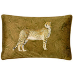 Cheetah Forest Feather Gold Cushion - Cheetah Forest Feather Cushion Gold 30X50CM Sterling Home 1