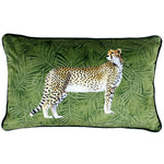 Cheetah Forest Feather Green Cushion - Cheetah Forest Feather Cushion Green 30X50CM Sterling Home 1