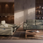 Nicoletti La Scala 3 Seater Sofa Power Recliner Lumbar Support - 3 Seater Sofa Power Recl Lumber Support CB Torello - Power with Power Lumbar & USB