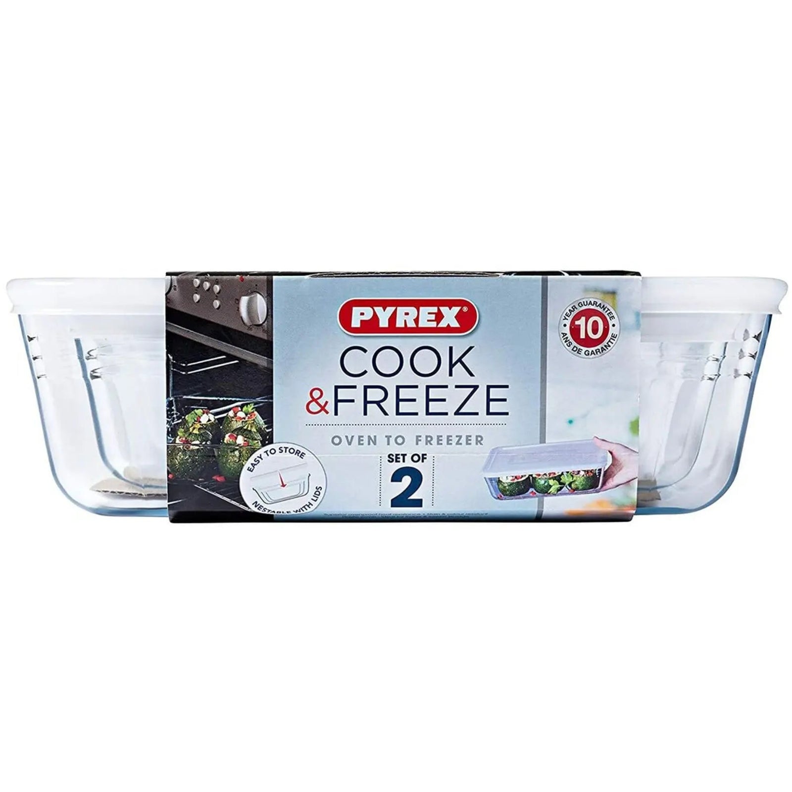 Pyrex Cook & Freeze Rectangular Storage Set 2Pce Sterling Home 3