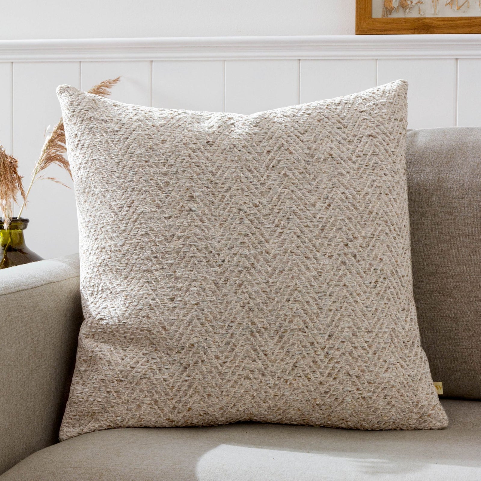 Croft Feather Natural Cushion - Croft Feather Cushion Natural 50CM Sterling Home 1