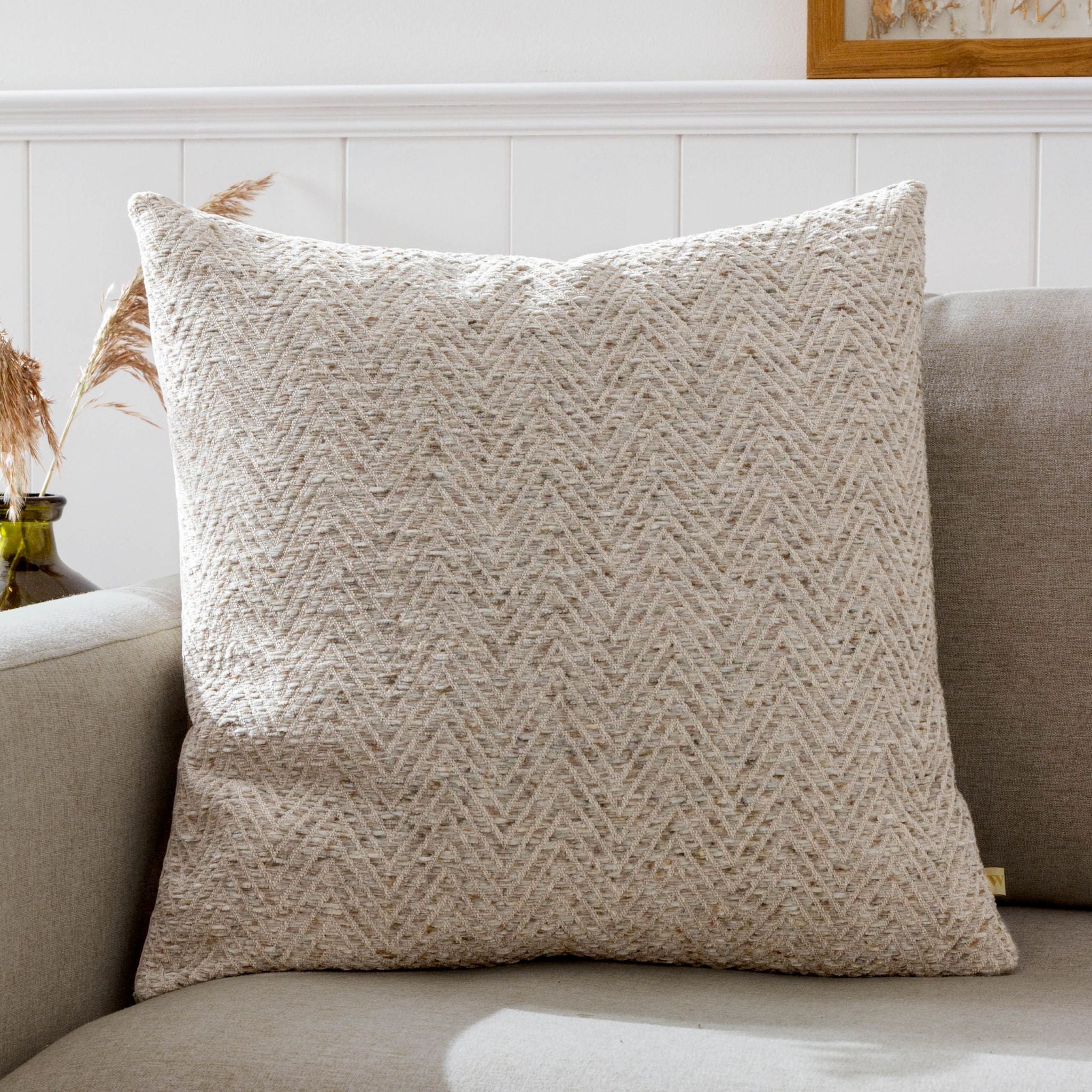 Croft Feather Natural Cushion - Croft Feather Cushion Natural 50CM Sterling Home 1