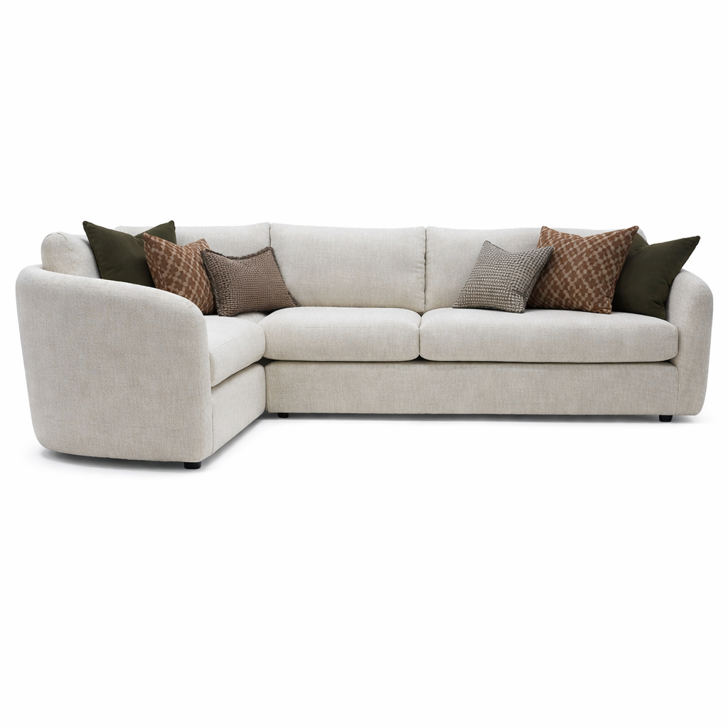 Vogue Williams Carnaby Large Corner Sofa - Large Corner Sofa Left Matt Chenille - Left Hand Facing 3 Seater Sofas Sterling Home 1