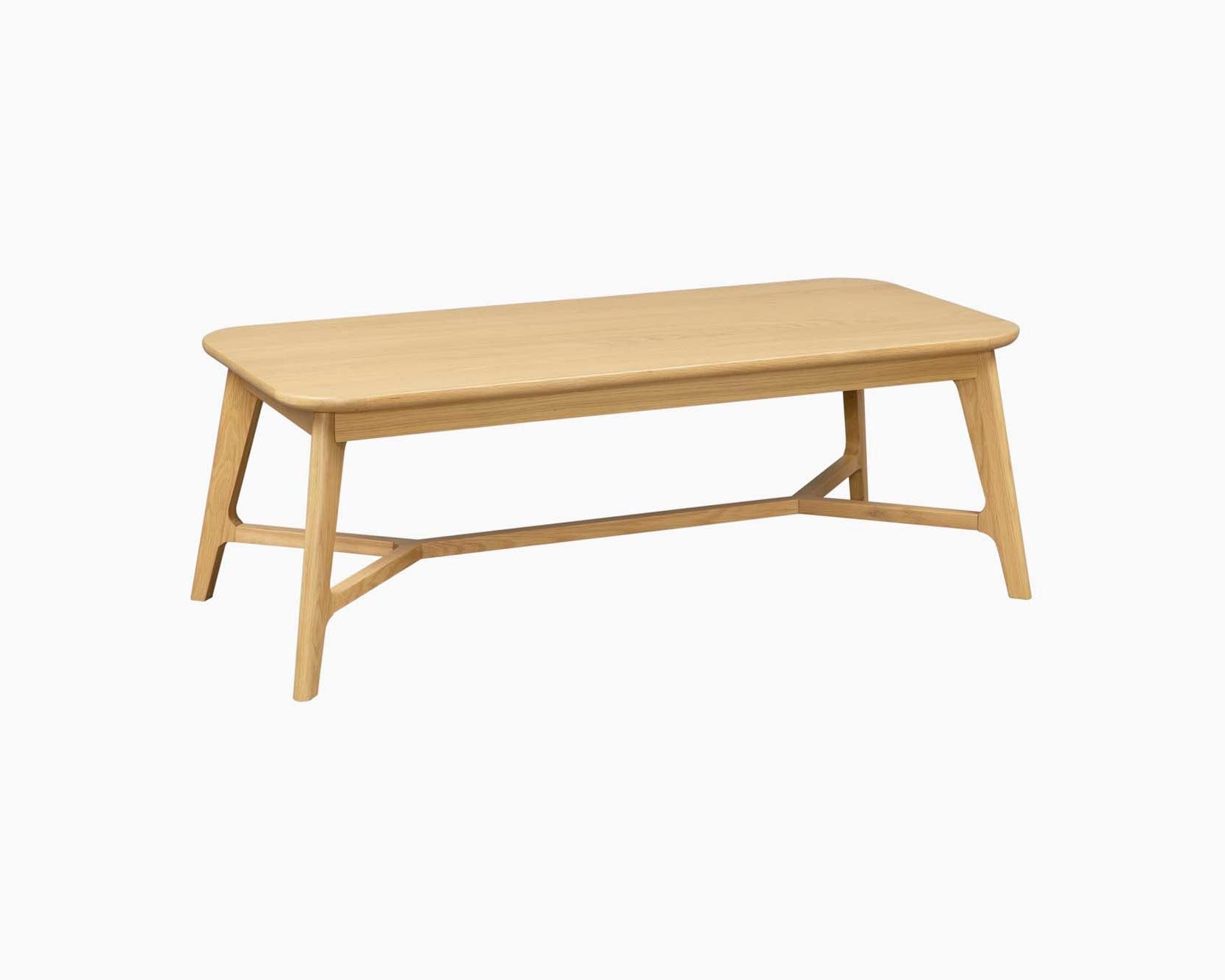 Wooden table on a white background