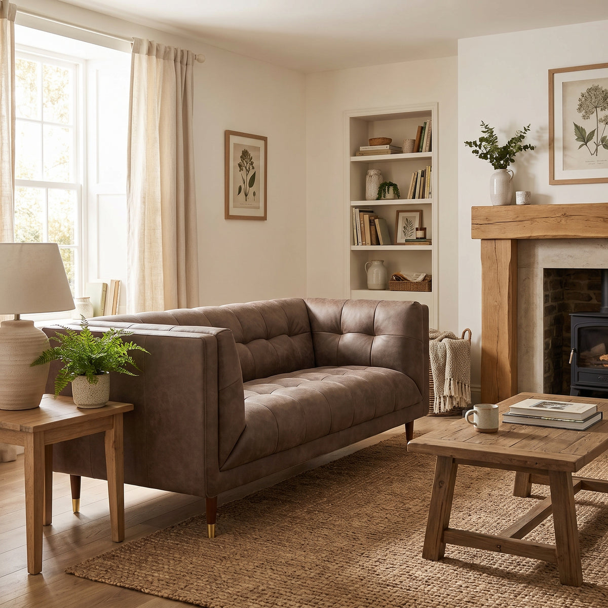 Cassia Small 3 Seater Sofa - 2.5 Seater Sofa Fabric 3 Seater Sofas Sterling Home 2