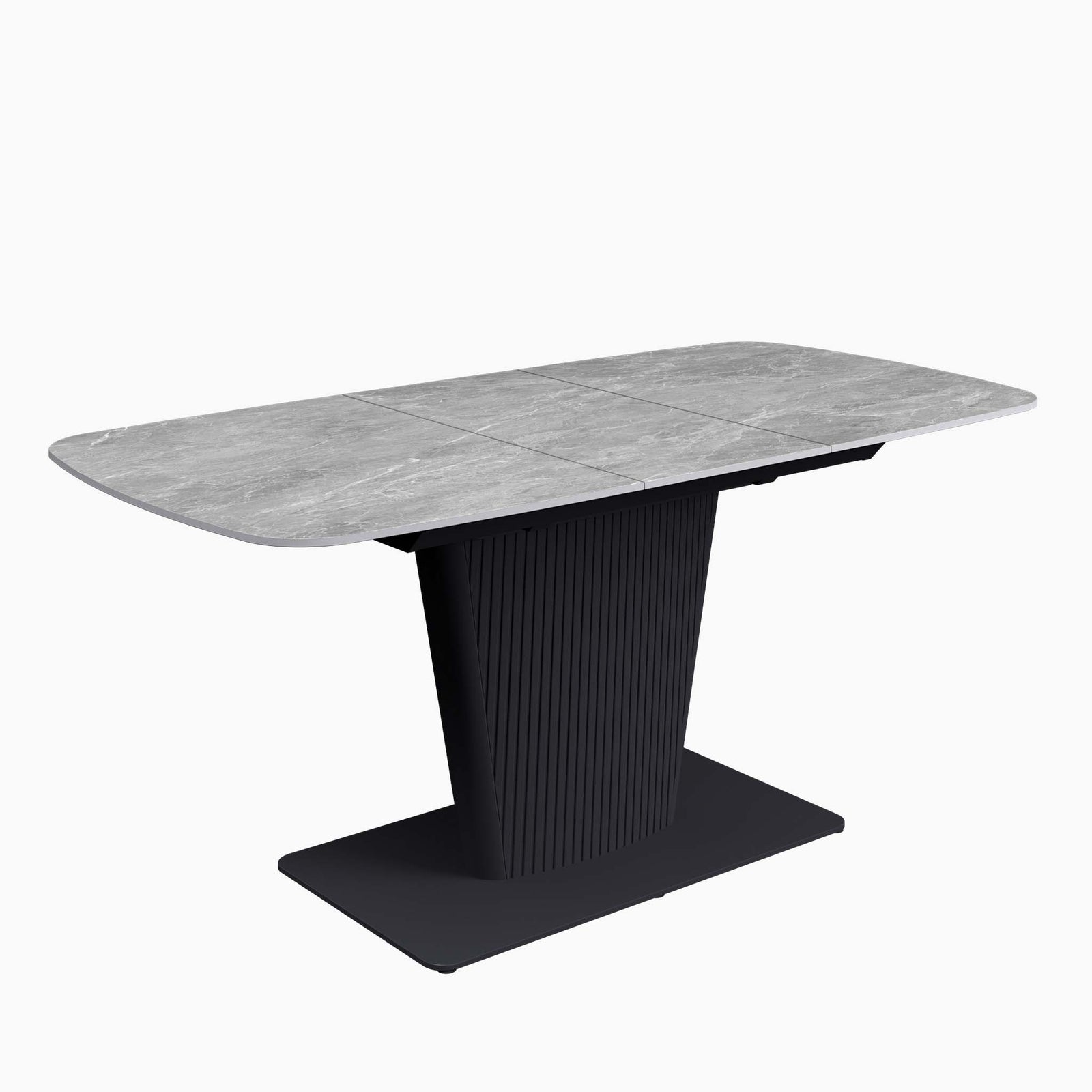 Celestia Small Grey Extending Dining Table & 4 Dining Chairs Set Sterling Home 3