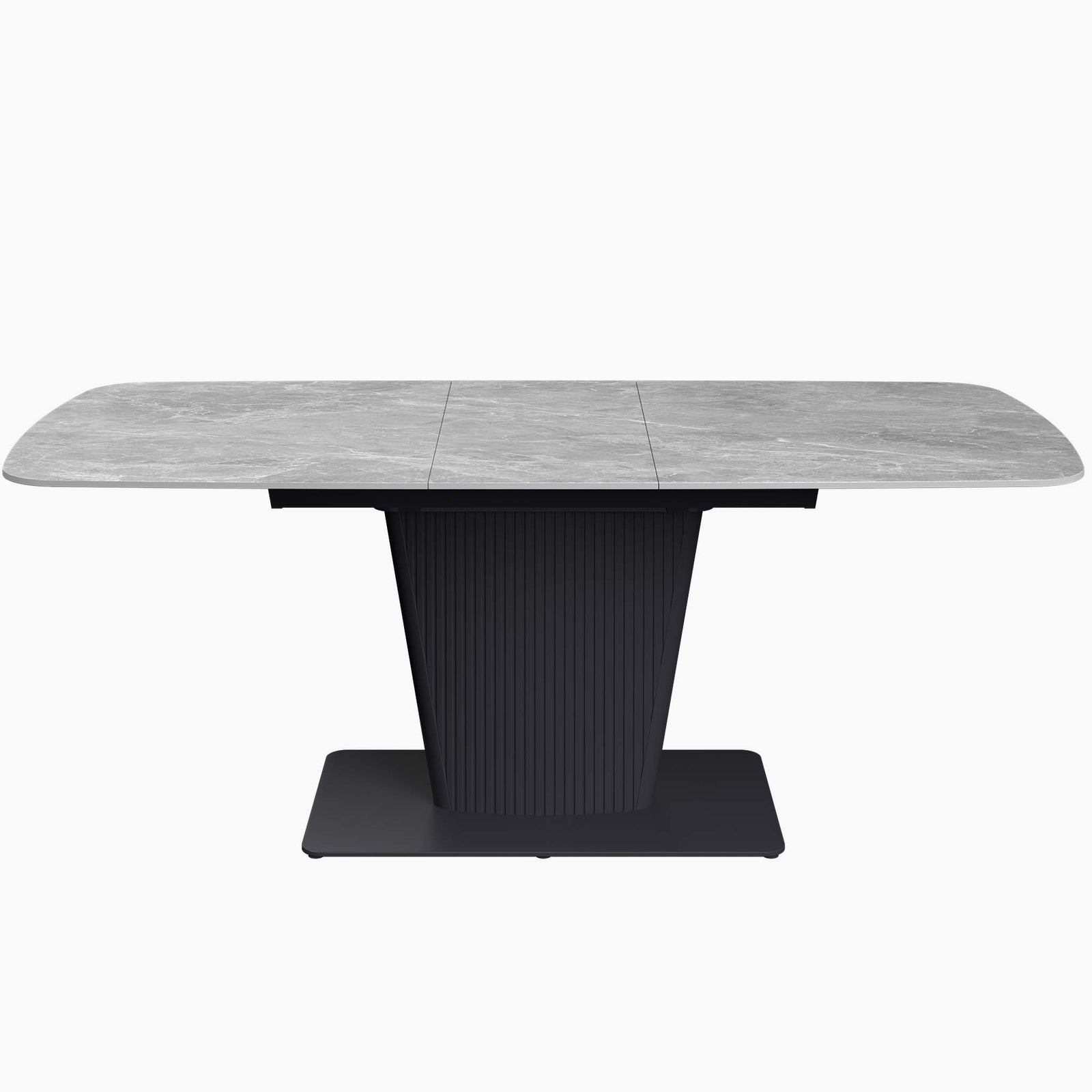 Celestia Large Grey Extending Dining Table & 4 Dining Chairs Set Sterling Home 3