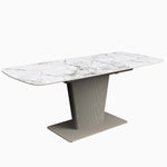 Celestia Large Champagne Extending Dining Table & 4 Dining Chairs Set Sterling Home 5