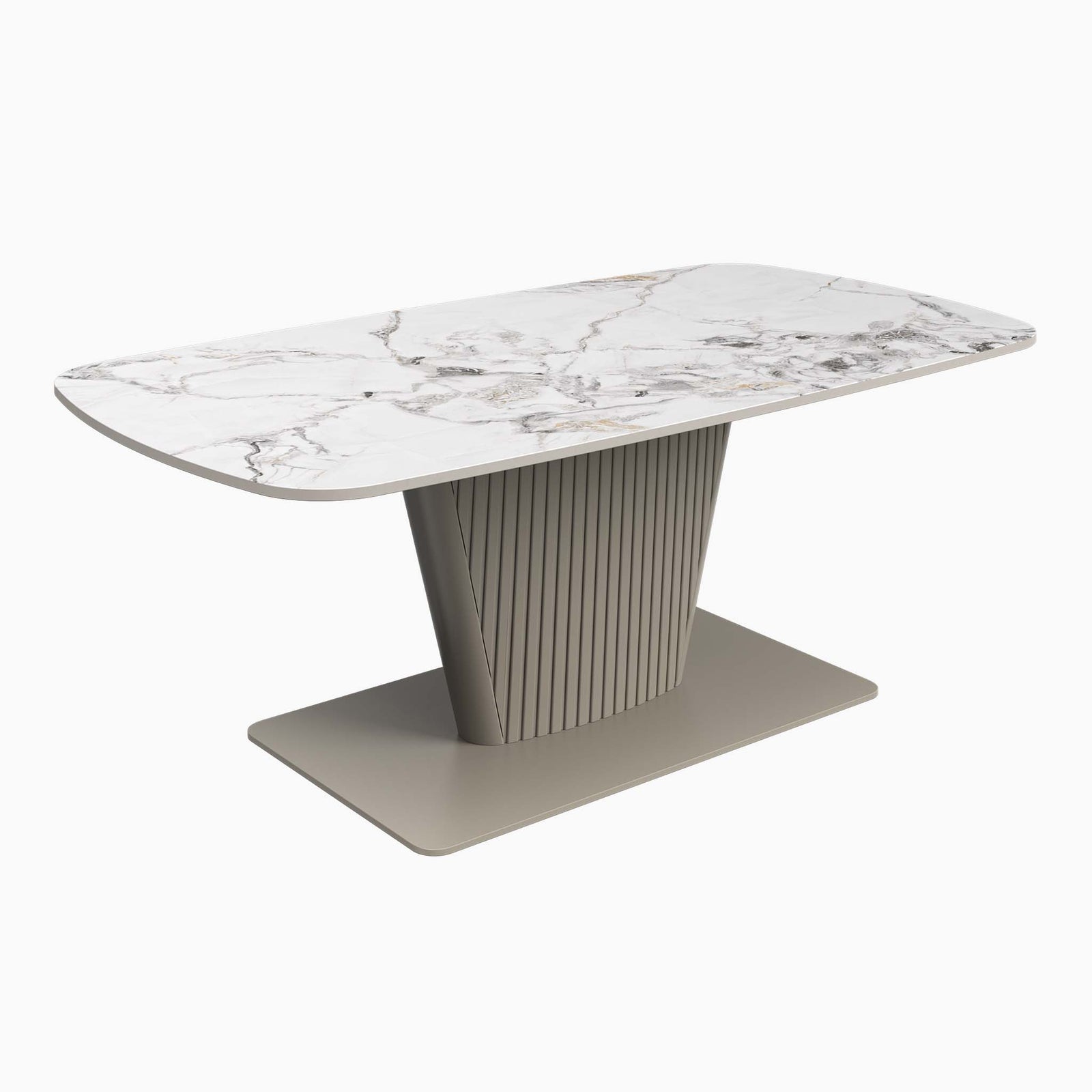 Celestia Coffee Table White - Coffee Table White Ceramic Sterling Home 3