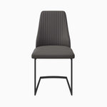 Celestia Dining Chair Dark Grey - Dining Chair Dark Grey Leather Look