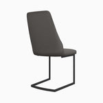 Celestia Dining Chair Dark Grey - Dining Chair Dark Grey Leather Look