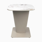 Celestia Side Table White - Side Table White Ceramic
