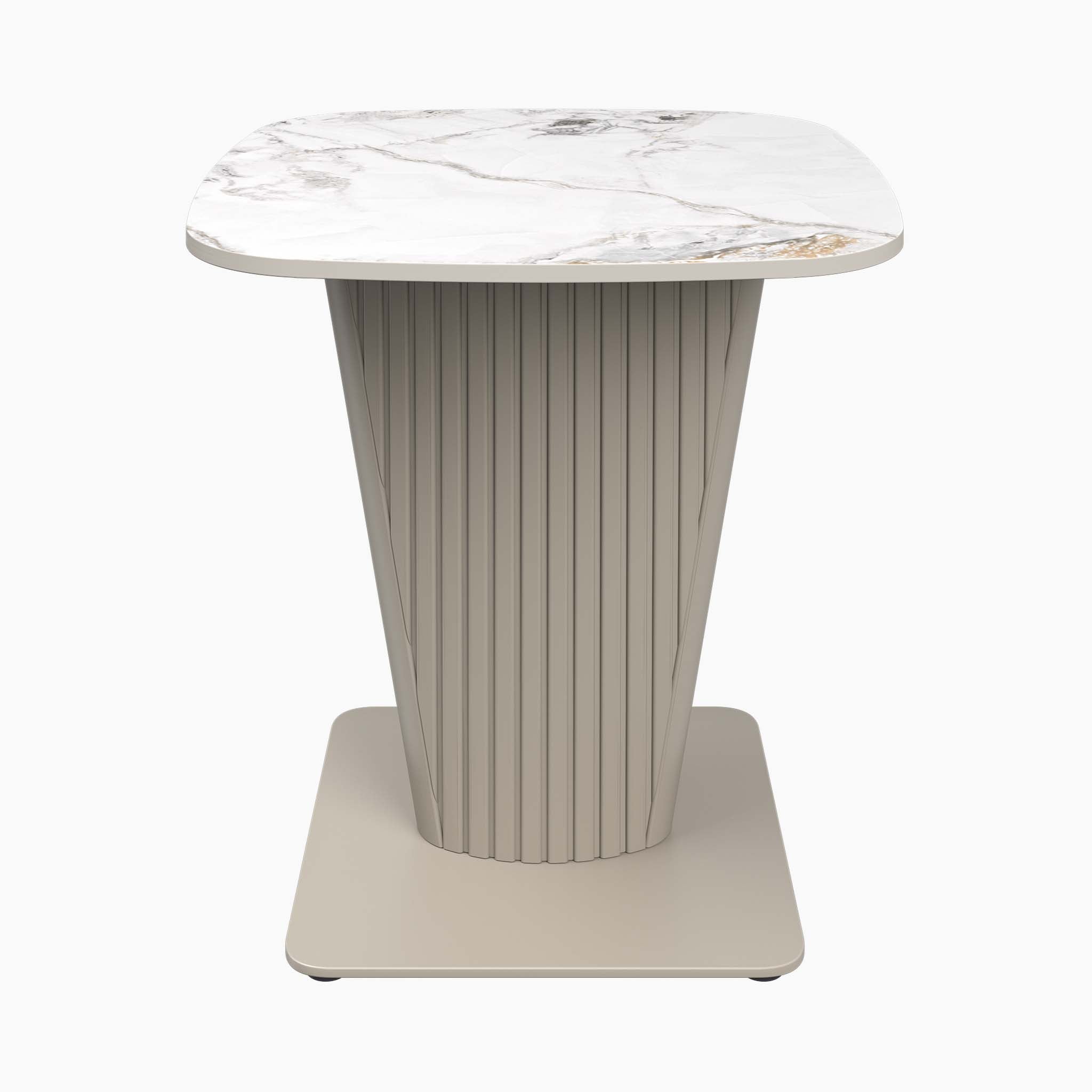 Celestia Side Table White - Side Table White Ceramic