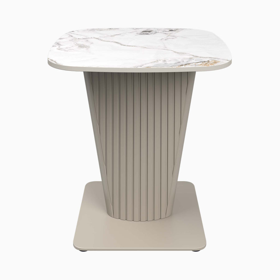 Celestia Side Table White - Side Table White Ceramic