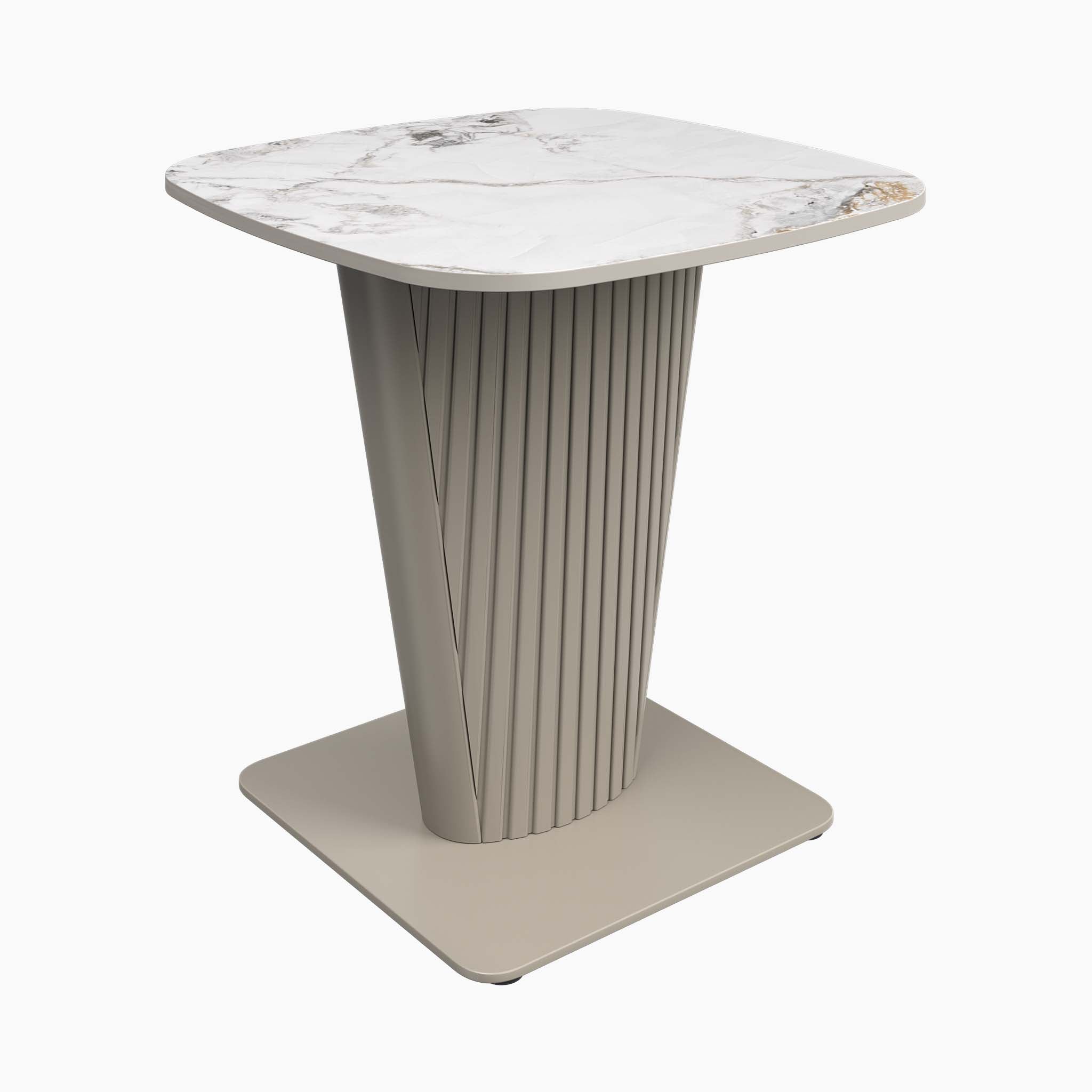 Celestia Side Table White - Side Table White Ceramic