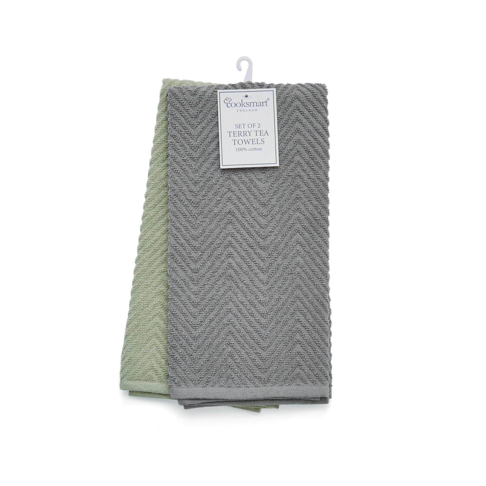 Terry Tea Towel Pack Of 2 Chevron - 2 Pack Terry Tea Towel - Chevron Sterling Home 2