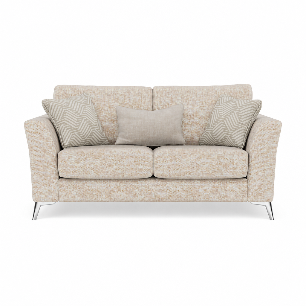 Chilton 2 Seater Sofa - 2 Seater Sofa Fabric 2 Seater Sofas Sterling Home 11 Chrome Feet Barley Linen