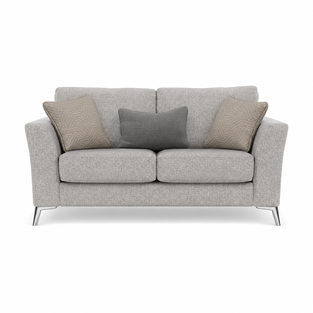 Chilton 2 Seater Sofa - 2 Seater Sofa Fabric 2 Seater Sofas Sterling Home 10 Chrome Feet Barley Clay