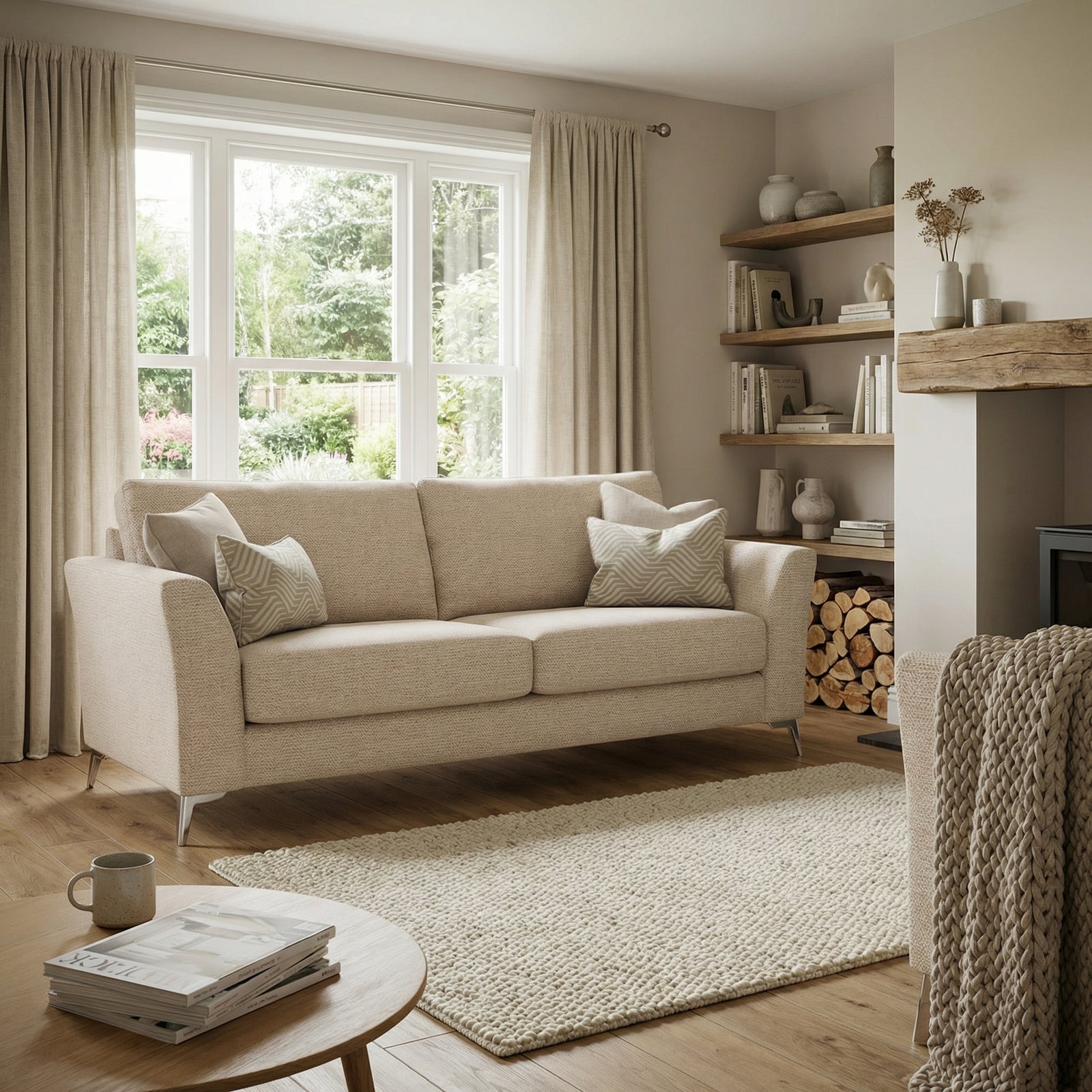 Chilton 3 Seater Sofa - 3 Seater Sofa Fabric 3 Seater Sofas Sterling Home 2