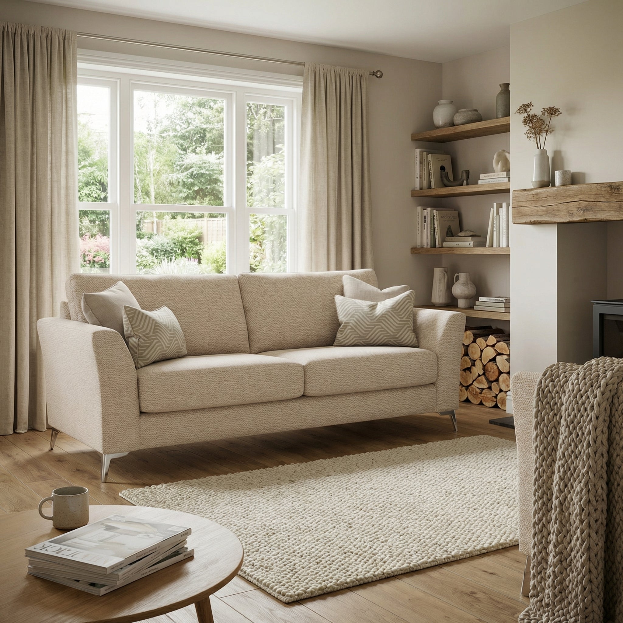 Chilton 3 Seater Sofa - 3 Seater Sofa Fabric 3 Seater Sofas Sterling Home 2