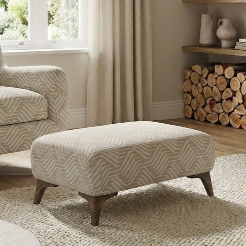 Chilton Footstool - Designer Stool Accent Fabric Footstools Sterling Home 2