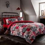 Christmas Patchwork Duvet Cover Set - Christmas Patchwork Duvet Set Double Sterling Home 1