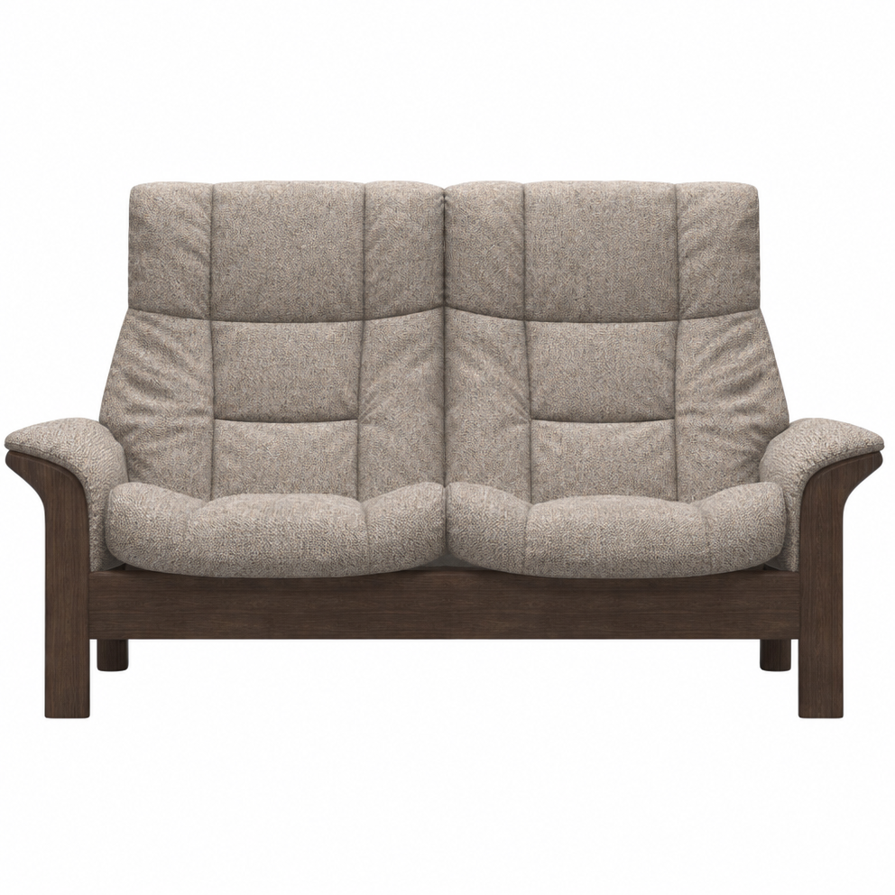 Stressless Buckingham High 2 Seater Sofa - High 2 Seater Sofa Fabric Group 5 - Manual Recliner 2 Seater Sofas Sterling Home 2 Clover 50103 Funghi