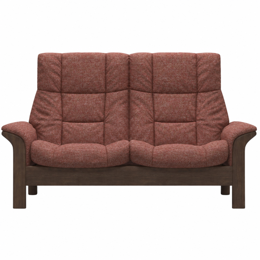Stressless Buckingham High 2 Seater Sofa - High 2 Seater Sofa Fabric Group 5 - Manual Recliner 2 Seater Sofas Sterling Home 7 Clover 50154 Burgundy