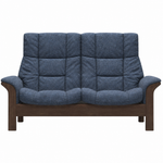 Stressless Buckingham High 2 Seater Sofa - High 2 Seater Sofa Fabric Group 5 - Manual Recliner 2 Seater Sofas Sterling Home 8 Clover 50170 Blue