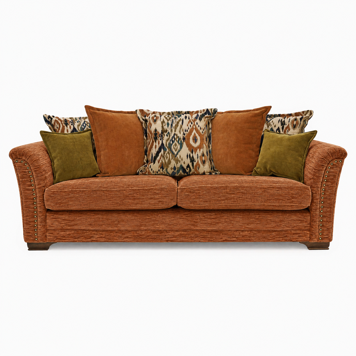 Burton 4 Seater Sofa - Grand Sofa Grade C 4 Seater Sofas Sterling Home 5 3084 : Cognac Astrid Velvet Plain