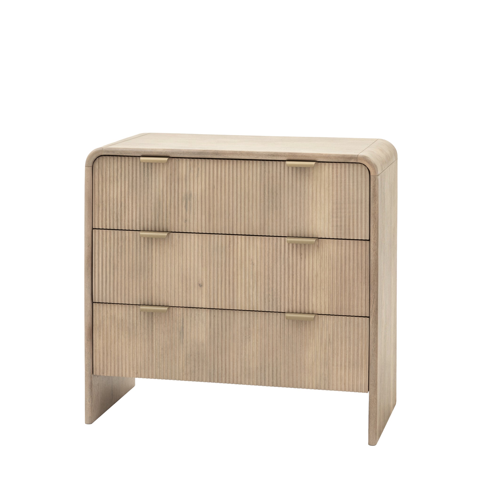 Colonna 3 Drawer Chest - 3 Drawer Chest Natural Mango Wood / Brass Sterling Home 5