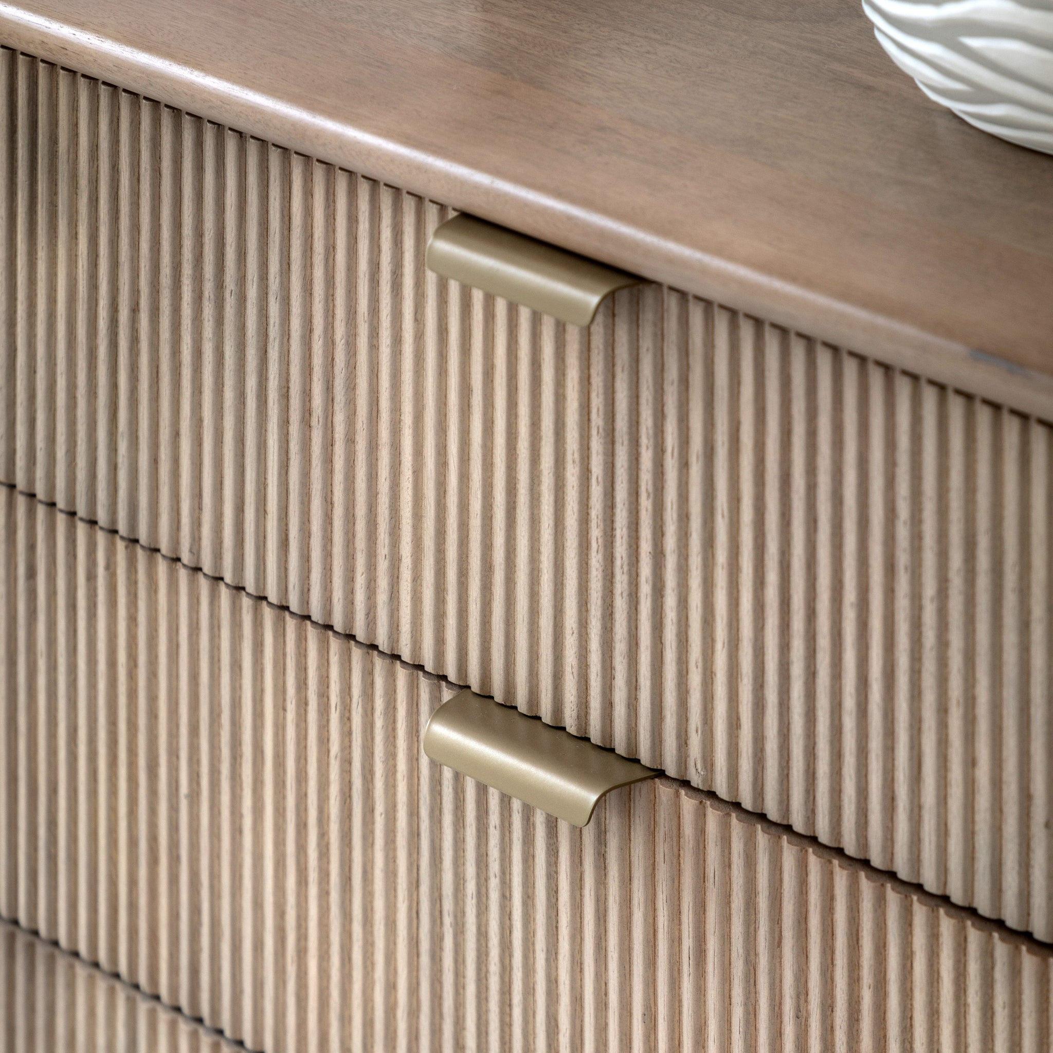 Colonna 6 Drawer Chest - 6 Drawer Chest Natural Mango Wood / Brass Sterling Home 4