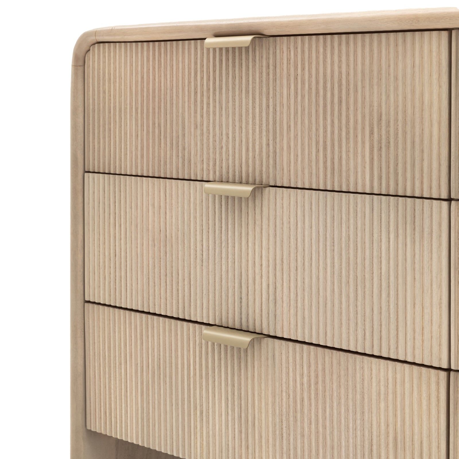 Colonna 6 Drawer Chest - 6 Drawer Chest Natural Mango Wood / Brass Sterling Home 8