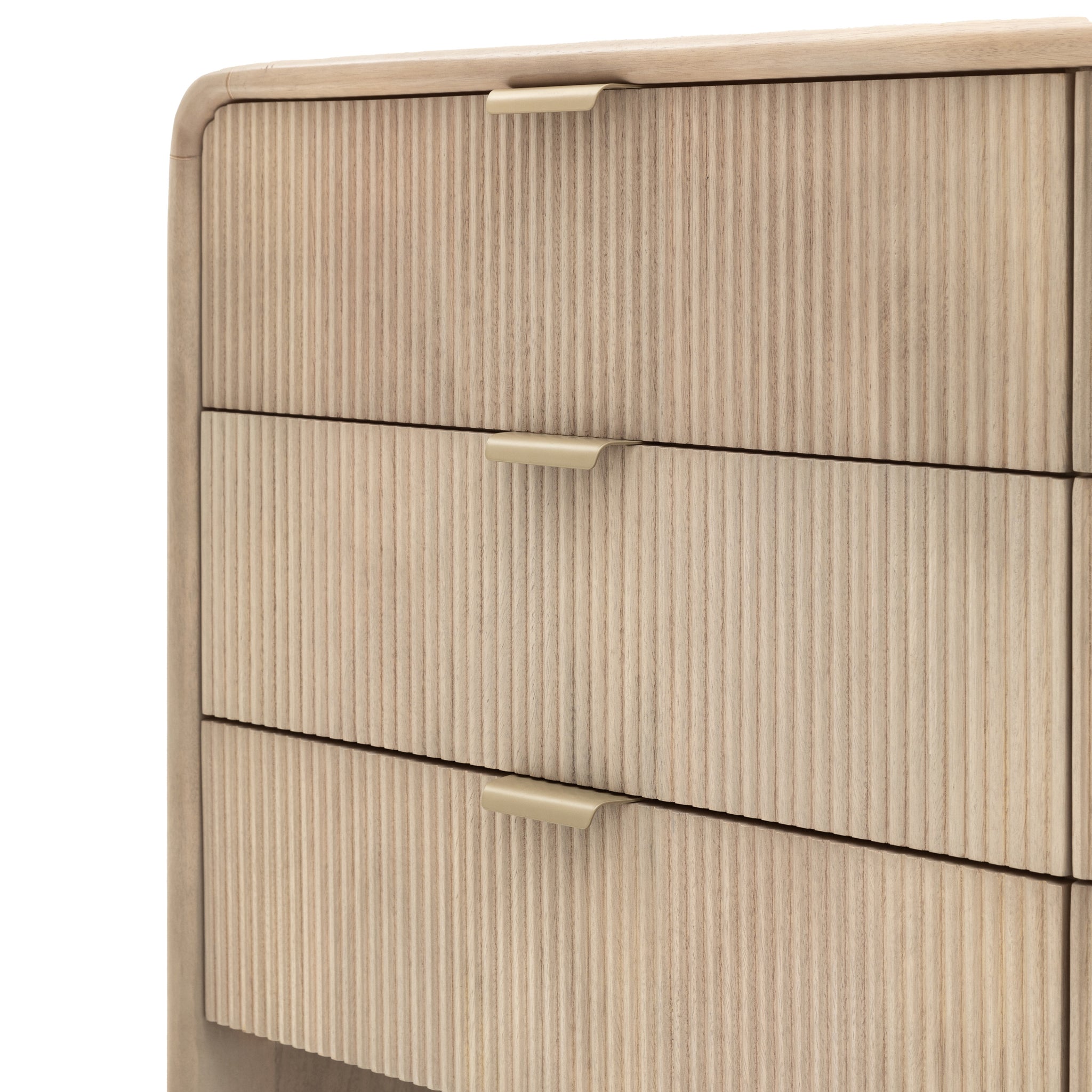 Colonna 6 Drawer Chest - 6 Drawer Chest Natural Mango Wood / Brass Sterling Home 8