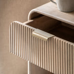 Colonna Bedside Table - 1 Drawer Bedside 45cm Natural Mango Wood / Brass Sterling Home 3